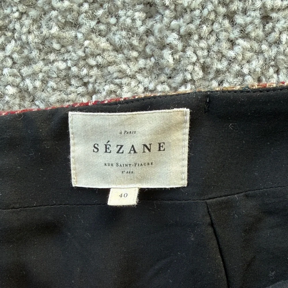 Sezane Malia Mini Skirt, Brown Houndstooth - Picture 6 of 6